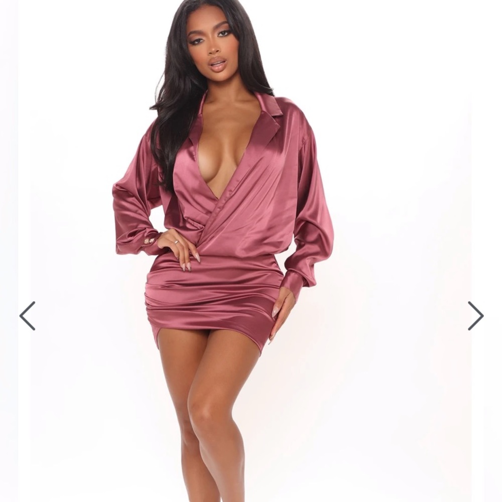 NEW mauve silk dress.